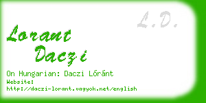 lorant daczi business card